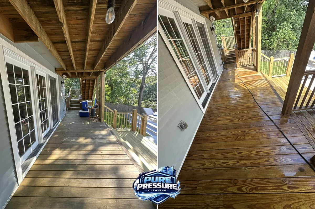 Covered porch deck