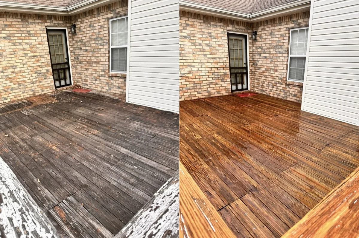 Deck brought back in a warm brown