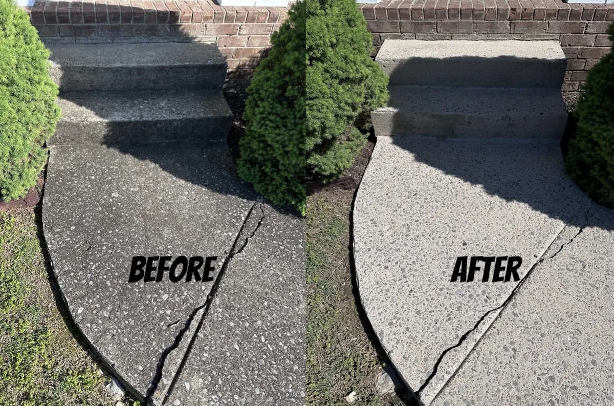 Driveway — before and after