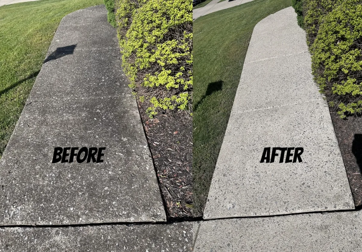 Sidewalk — before and after
